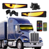 35.3"x7.5" Dual Sync Devil Eyes Light for Windshield, Flexible Programmable Animated LED Matrix, APP Control & Car Charger for Car Truck SUV Small Medium Trucks(2-Pack)